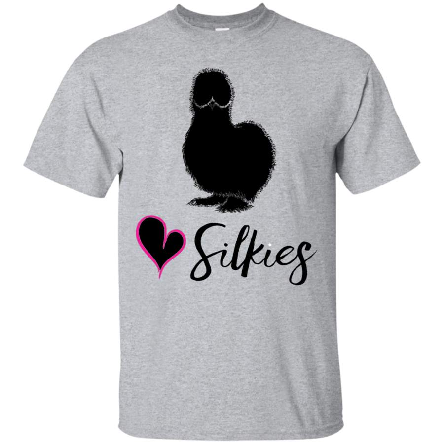 Silkie Chickens Shirt- Silkies -Love Silkies Chicken T-shirt Black