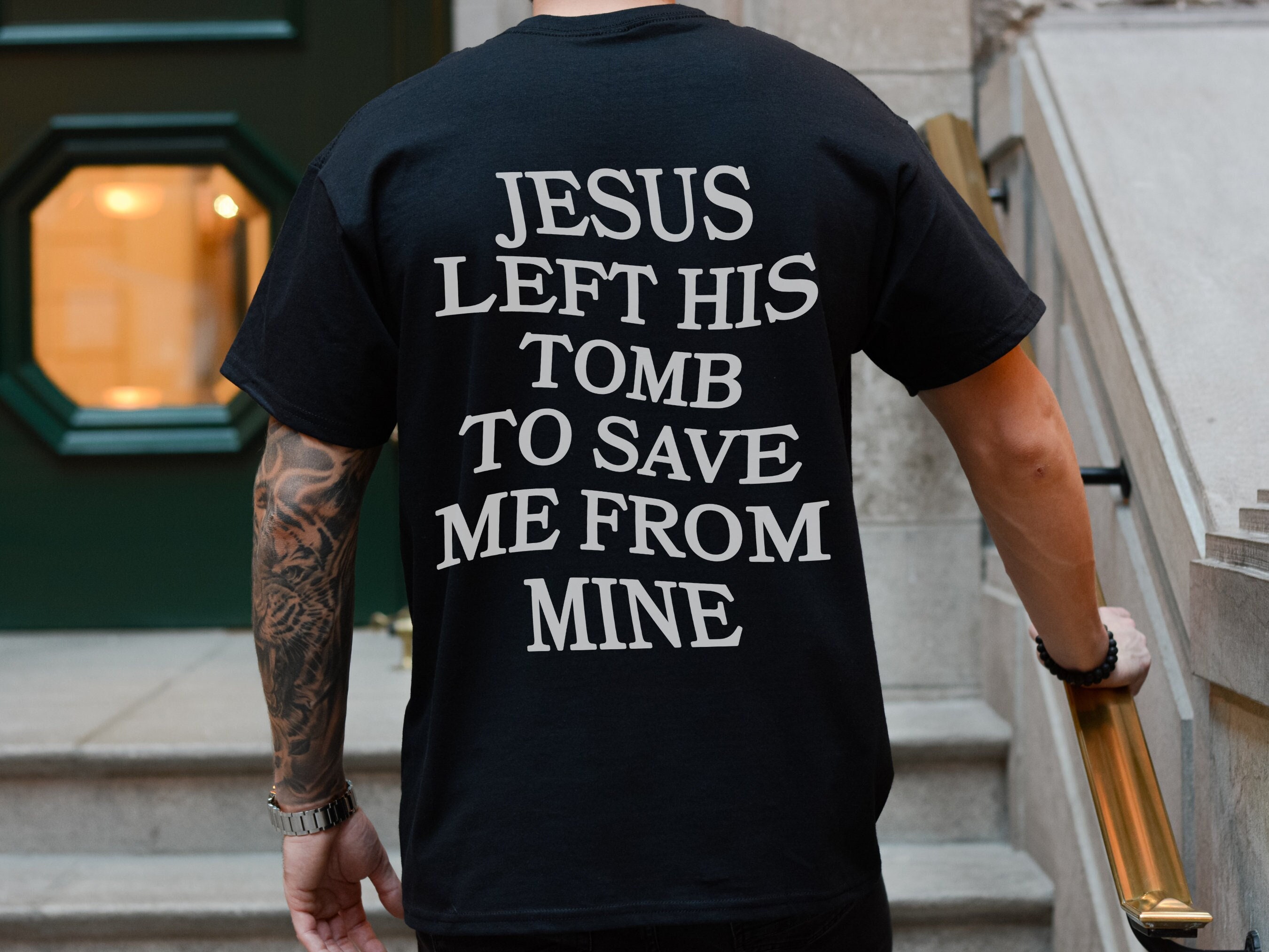 Christian Shirt For Men Jesus Shirt Christian Streetwear Apparel Christian Clothing For Men Bible Verse Shirt Christian Gift Church Shirt