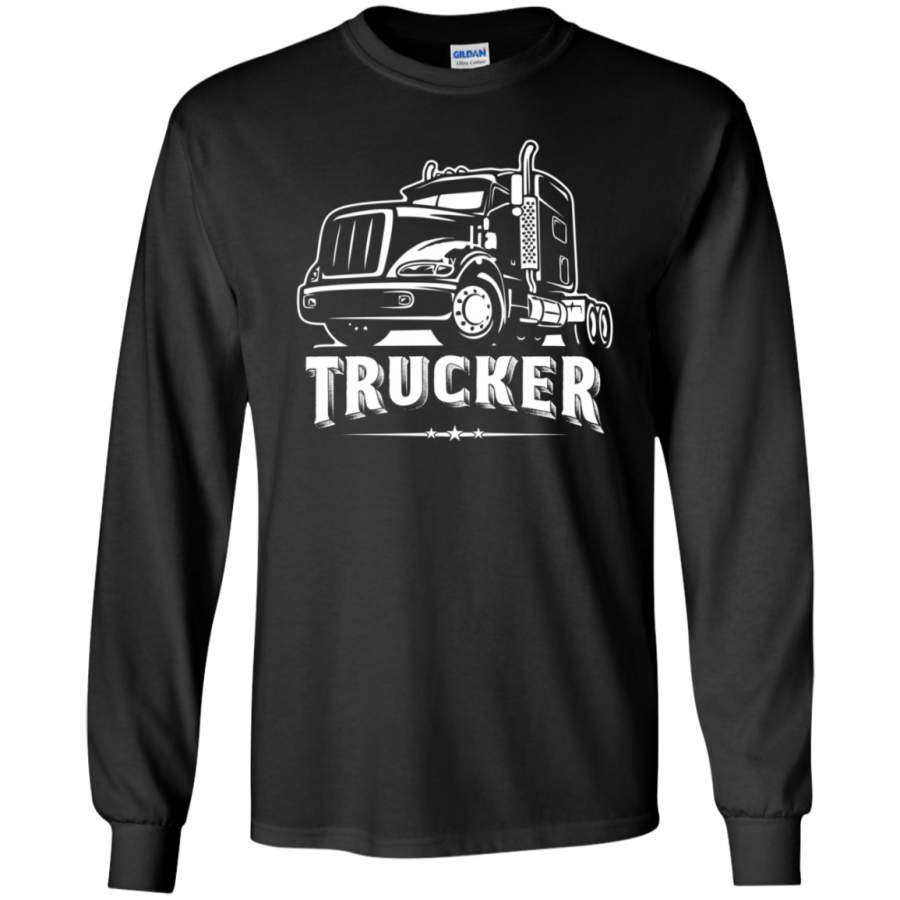 Truck Gift American Trucker LS Sweatshirts