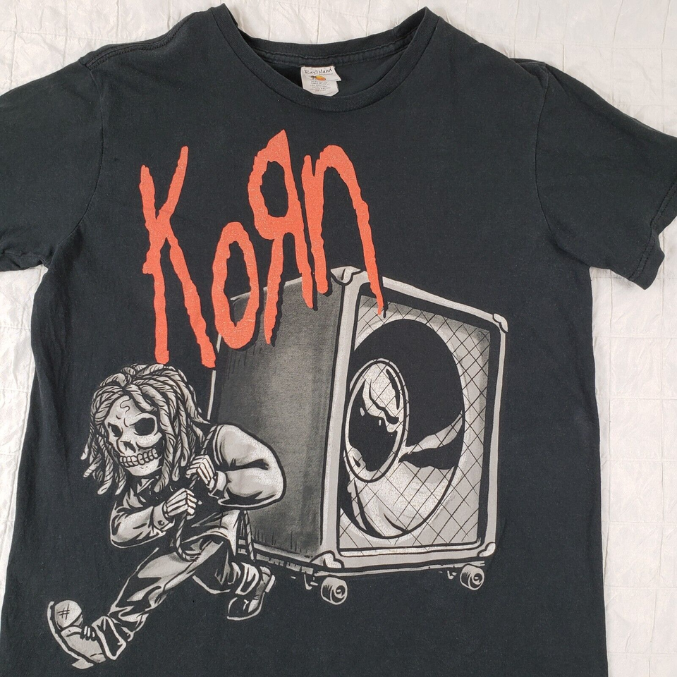 Vintage Korn Rock Music Band 2000s Metal Shirt Outfit, Shirt Outfit Idea