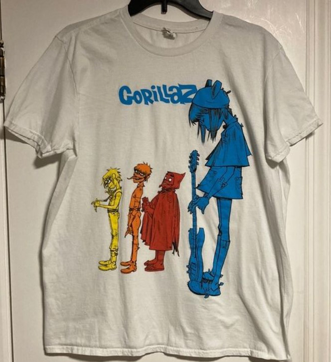 Vintage Gorillaz Band Tee | Retro Music T-Shirt, Shirt Outfit Idea