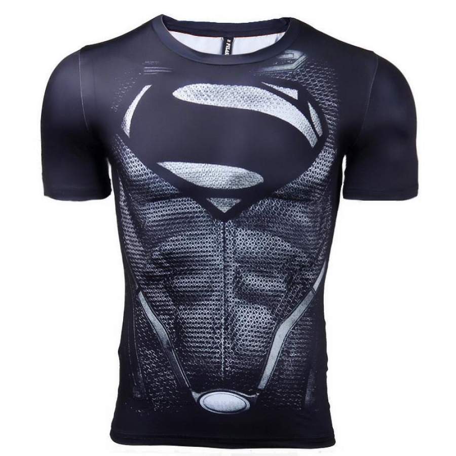 Black Superman Compression Shirt