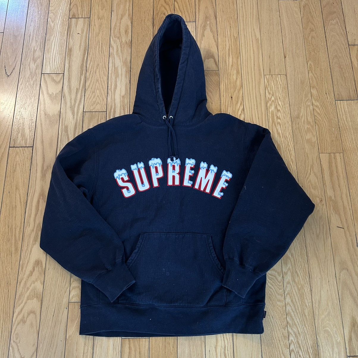 Supreme Icy Arc Hooded Sweatshirt Navy, Shirt Outfit, Gifts For Men, Gifts For Women