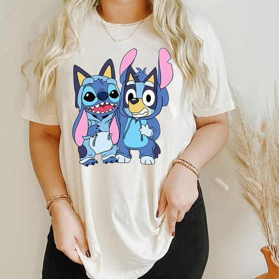 Bluey Stitch Shirt, Bluey Birthday Party Shirt, Bluey Cartoon Shirt, Bluey Family Christmas Shirt