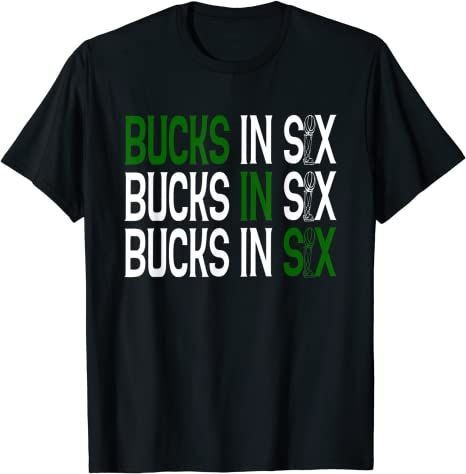 Bucks In Six Championship Trophy T-Shirt