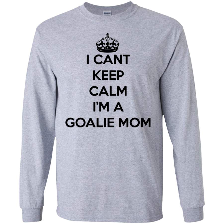 Soccer tshirt-I can’t keep calm i’m a goalie mom black SWEATSHIRT