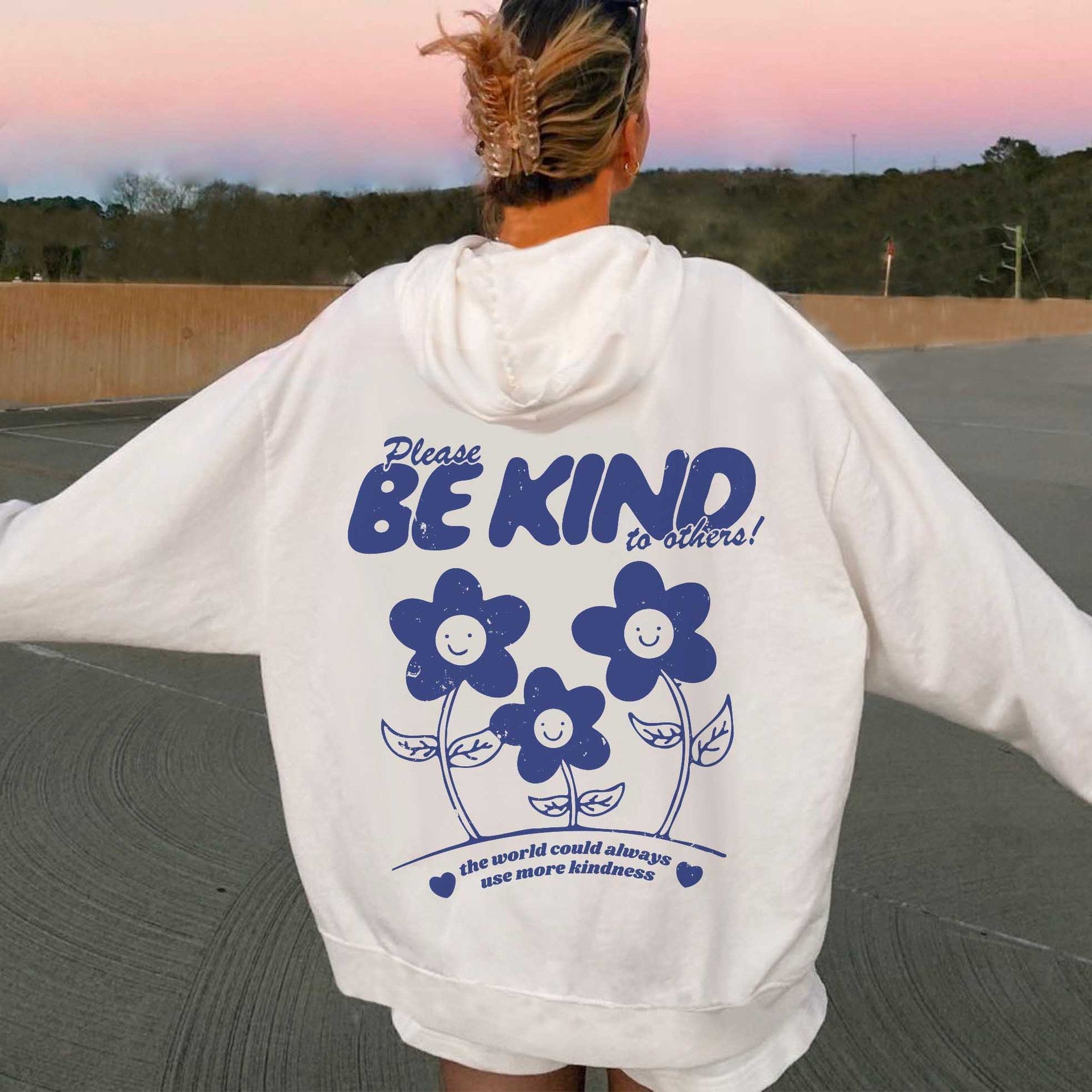 Women’S Please Be Kind To Others Print Hoodie