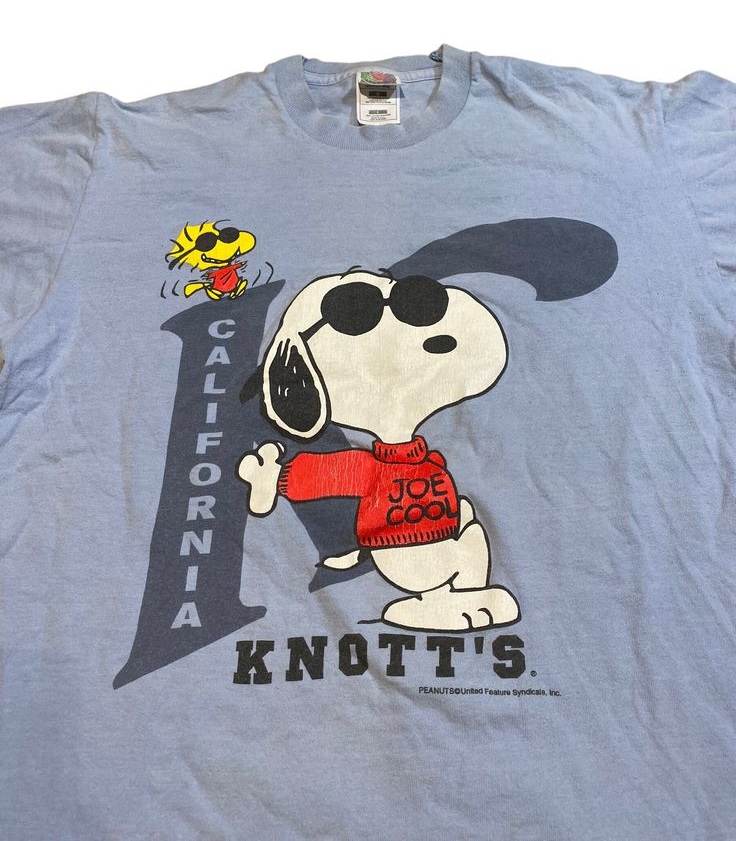 Vintage Peanuts Snoopy Woodstock Knotts Berry Farm California Joe Cool Cartoon Shirt Outfit, Shirt Outfit Idea