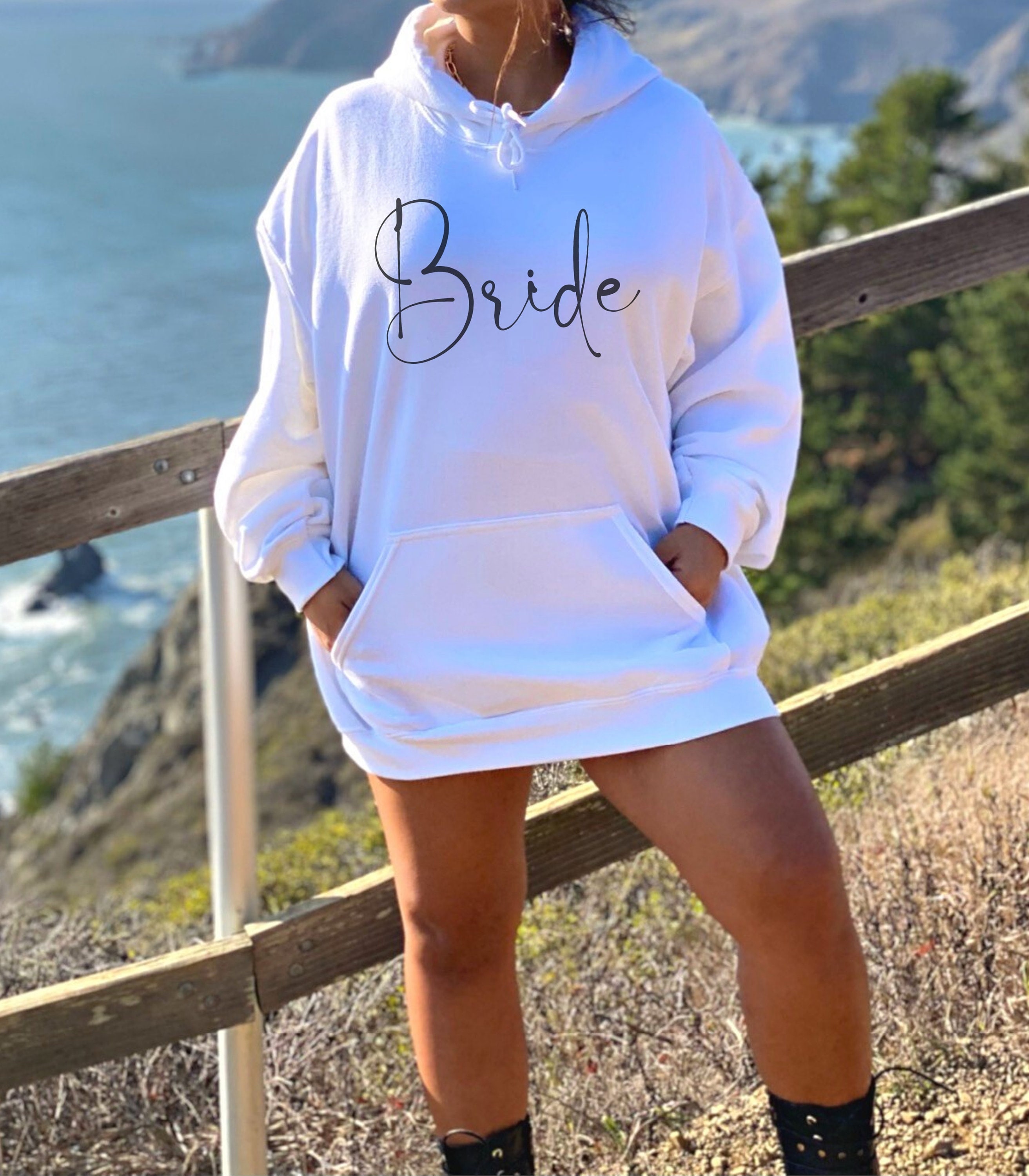 Bride Hoodie Bride Sweatshirt Bridal Shower Gift Getting Ready Shirt Bride Gift Minimalist Bride Sweatshirt Wedding Day Shirt Wedding Shirts