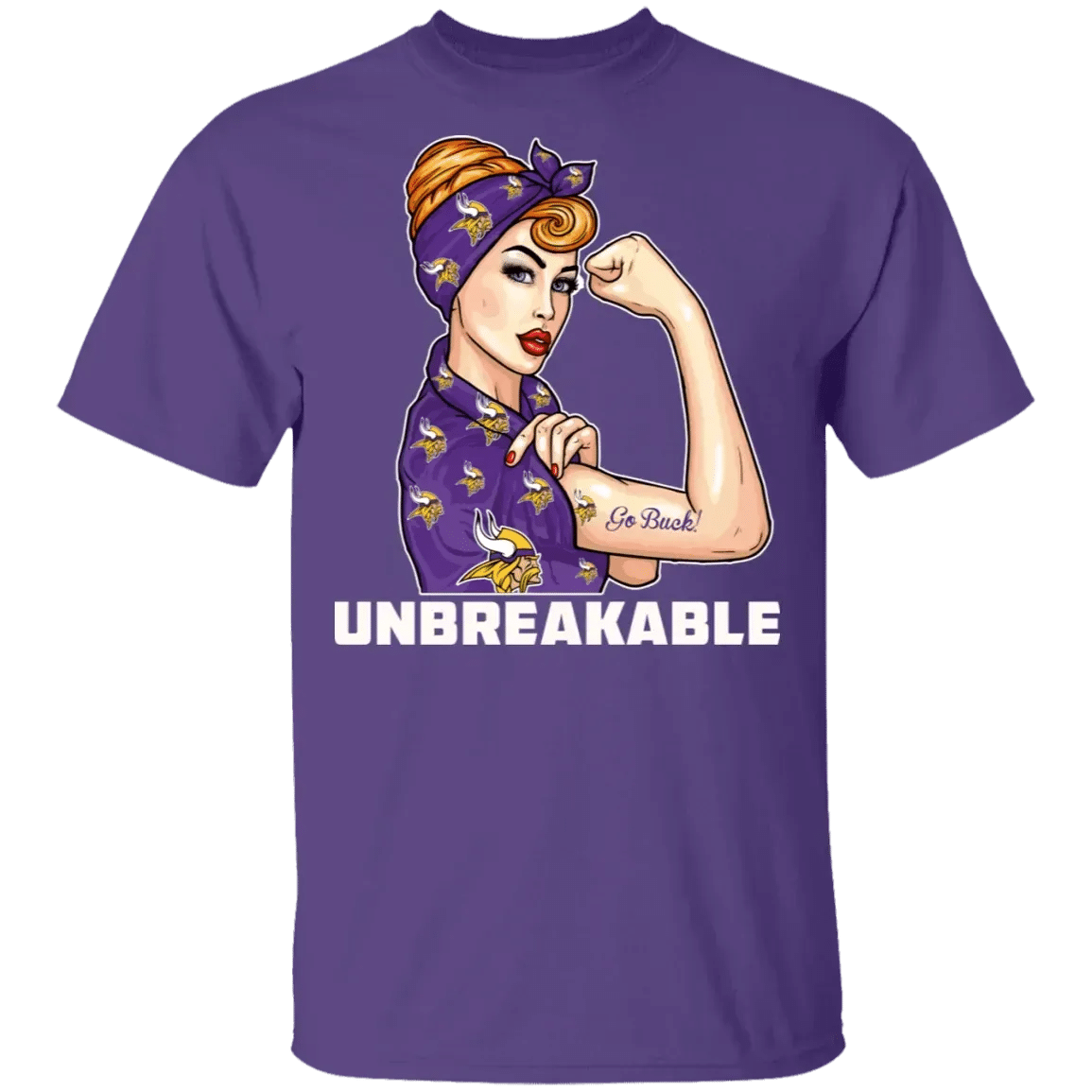 Beautiful Girl Unbreakable Go Minnesota Vikings T Shirt