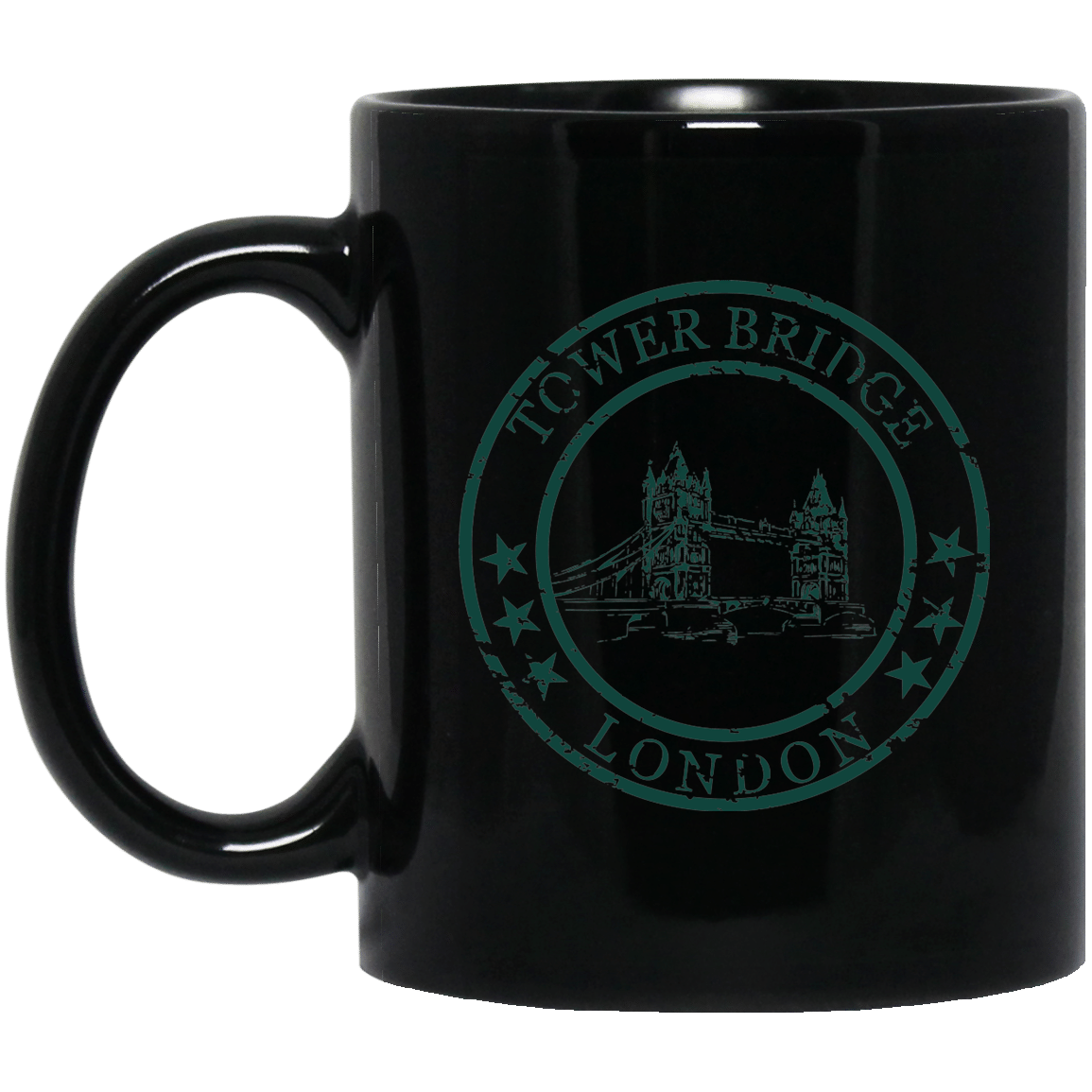 Tower Bridge London New Black Mug