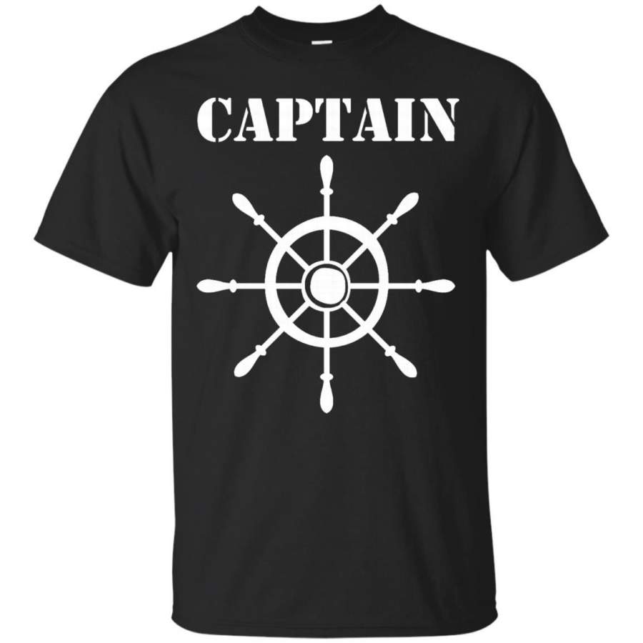 Captain Shirt, Ship Wheel Nautical Boating Father’s Day Tee