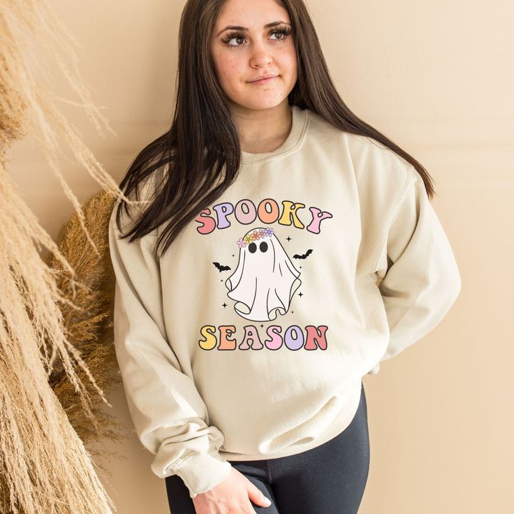 Spooky Season Halloween Sweatshirt | Retro Ghost Sweatshirt