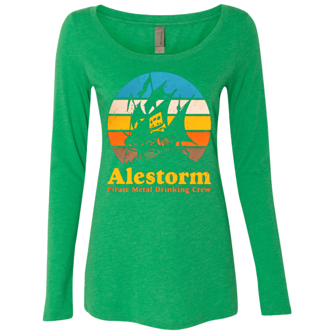 Alestorm – Retro Sunset Womens Triblend Long Sleeve Shirt