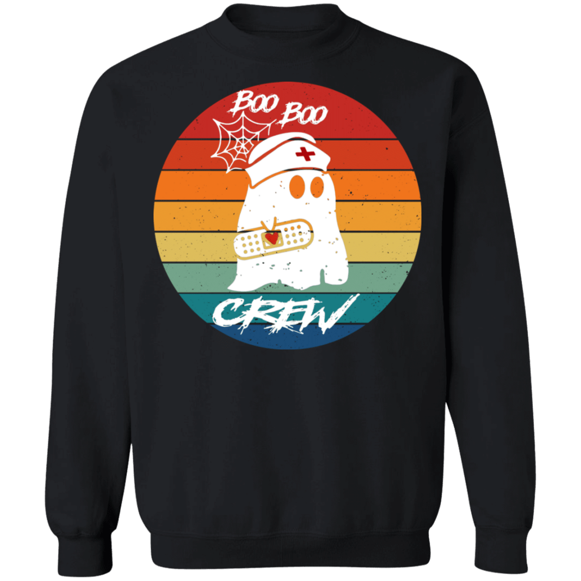 Boo Boo Crew Funny Halloween Nurse Ghost Sweatshirt