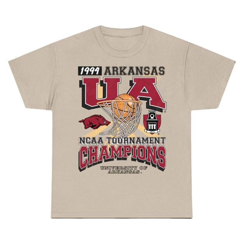 University of Arkansas Tournament Champs NCAA Merch, graphic vintage sports tees summer shirts for men, Shirt Outfit Idea