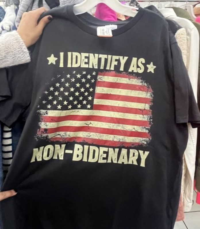 Chris Fronzak I Identify As Non Bidenary Tee Shirt Outfit, Shirt Outfit Idea