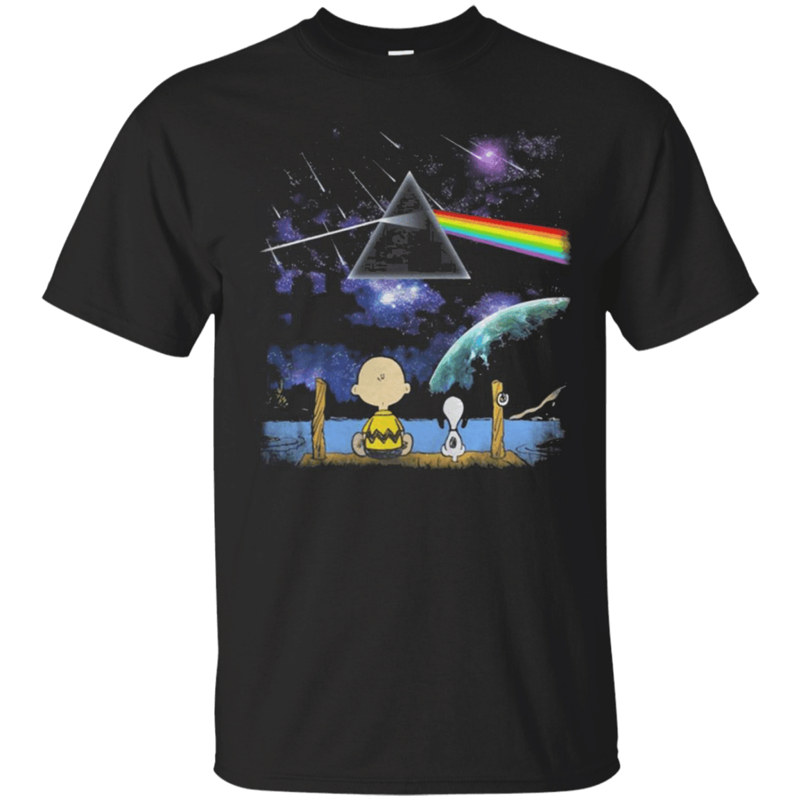 Buy Snoopy And Charlie Brown Pink Floyd Dark Side Of The Moon T  Shirt, Shirt Outfit Idea