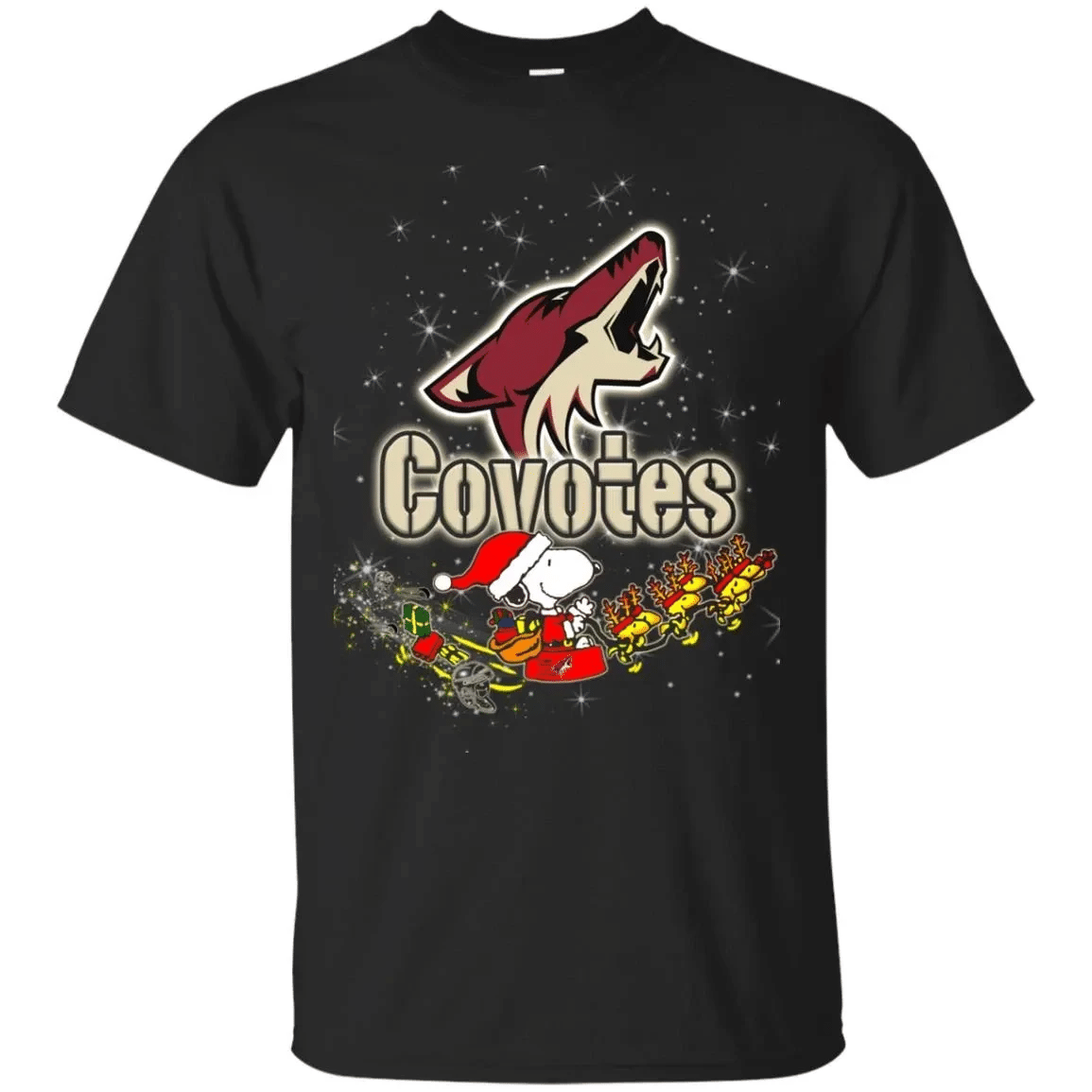 Snoopy Christmas Arizona Coyotes T Shirts