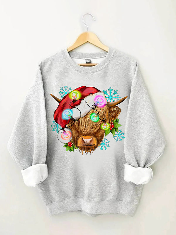 Christmas Highland Cow Sweatshirt