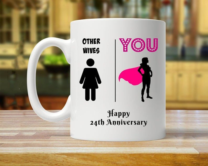 24Th Anniversary Mug, Gift For Wife, Her, Couple, Gift For 24 Year Anniversary