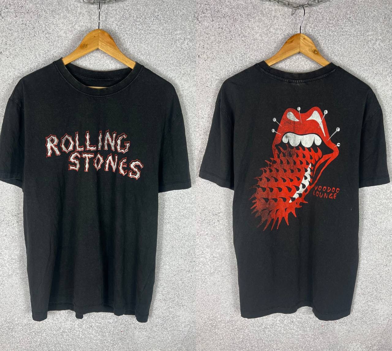 Vintage The Rolling Stones Voodoo Lounge Faded Band Tee, Shirt Outfit, Gift For Men, For Women