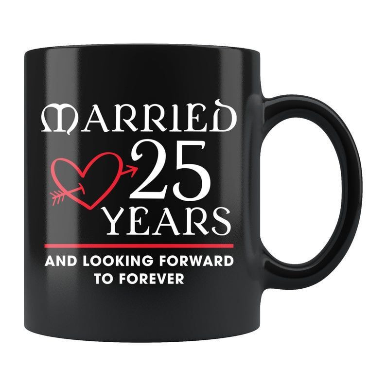 25Th Anniversary Gift Anniversary Mug, 25Th Wedding Gift, 25Th Anniversary Mug