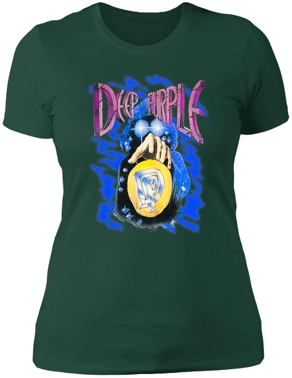 Vintage 80S Deep Purple Heavy Metal Music Promo Tour T-Shirt Premium Ladies Shirt