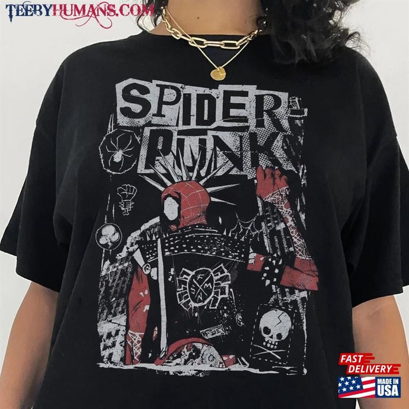 Spider Punk Shirt Across The T-Shirt