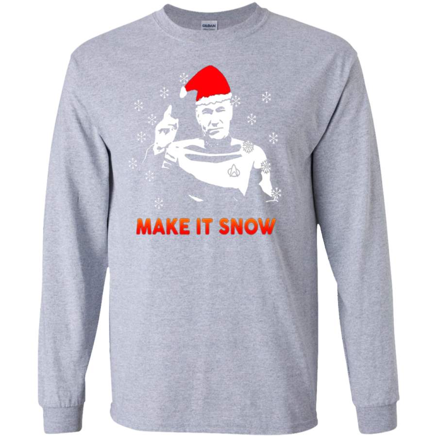 STAR DATA TREK MAKE IT SNOW SWEATSHIRT