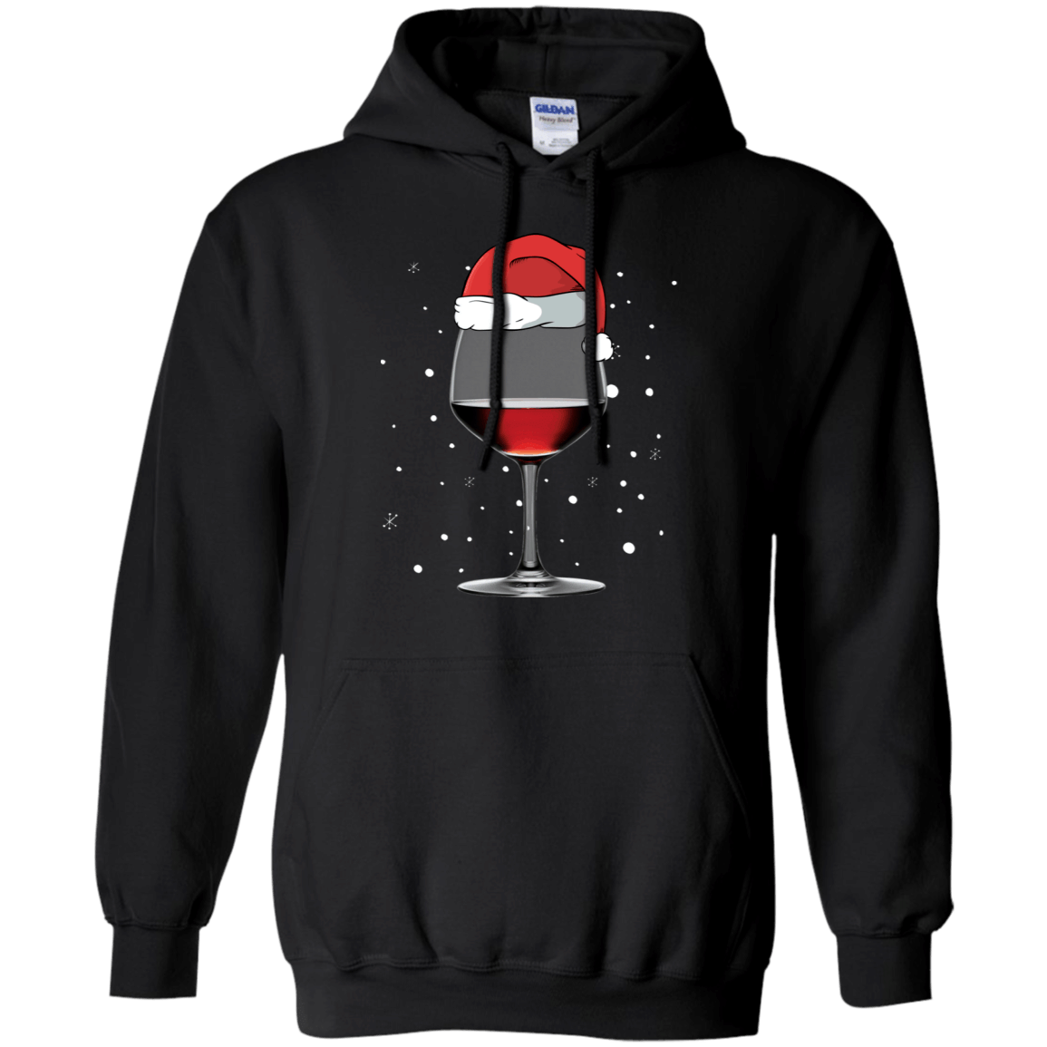 Christmas Wine Santa Glass – Merry Xmas Hoodie