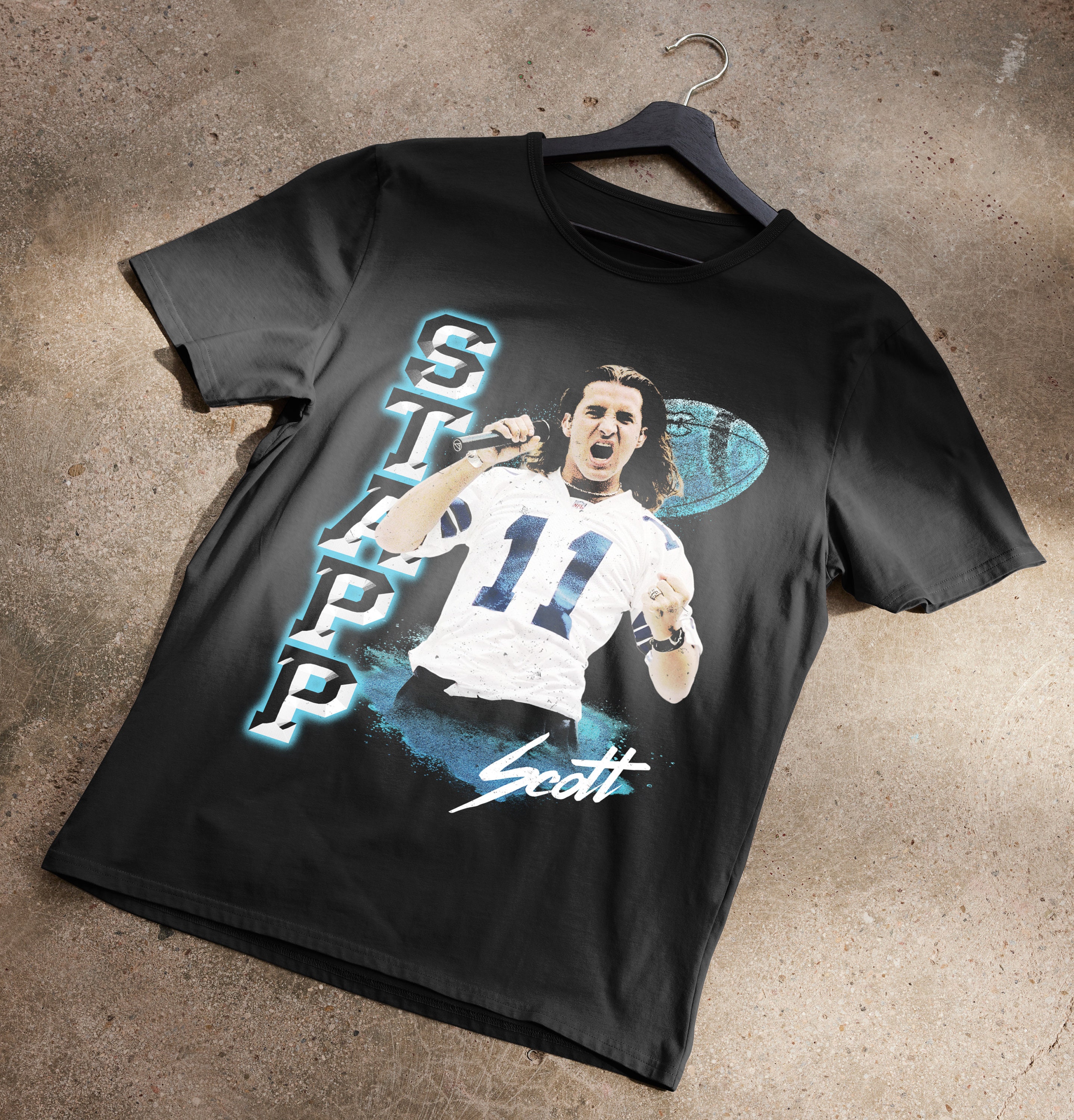 Scott Stapp Dallas Cowboys Thanksgiving Day Performance 90s Football T-Shirt