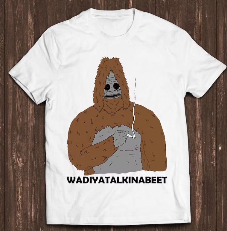 WADIYATALKINABEET Sassy The Sasquatch Smoke Big Lez Show Retro Gamer Tee Shirt Outfit, Shirt Outfit Idea