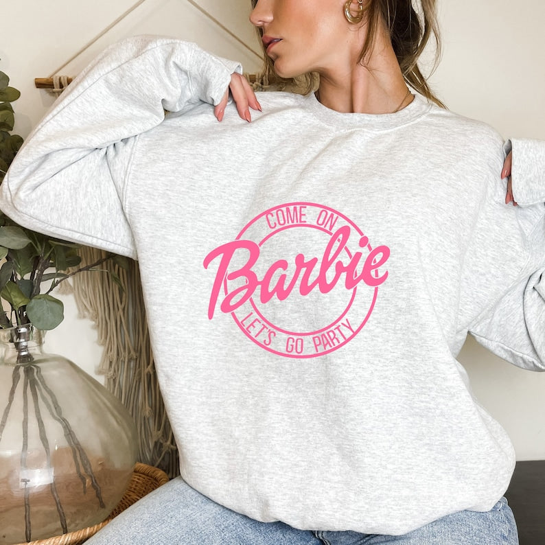 Barbie Let’S Go Party Grey Sweatshirt