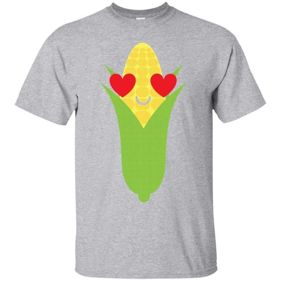 Corn Emoji Heart _ Love Eye Shirt T-Shirt Veggie Tee