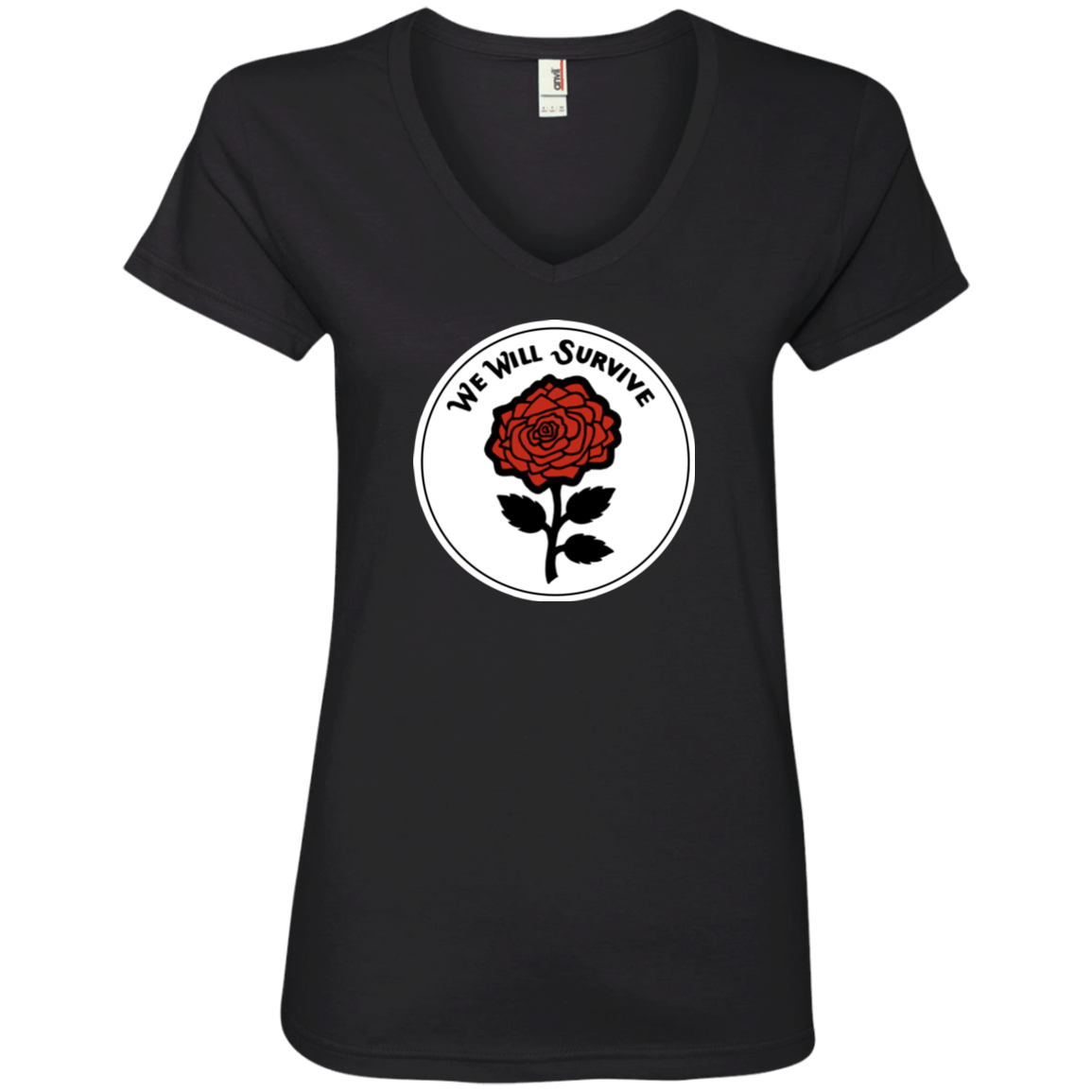 We Will Survive Ladies V-Neck T-Shirt