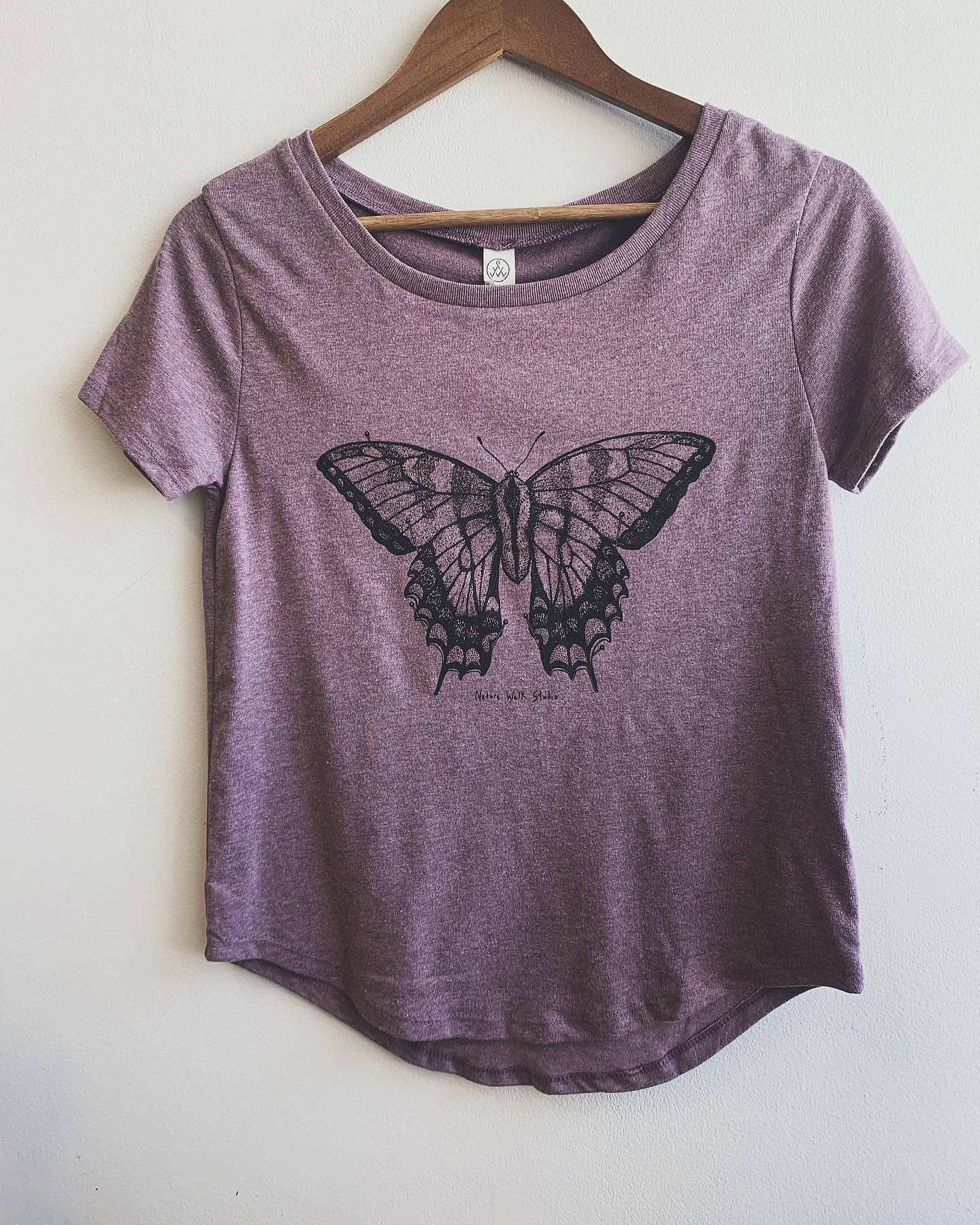 Scoop Neck Pinned Butterfly Tee