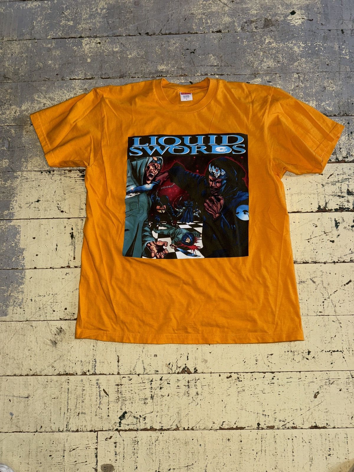 Supreme Gza Liquid Swords Wutang Clan Tee Orange, Shirt Outfit, Gifts For Men, Gifts For Women