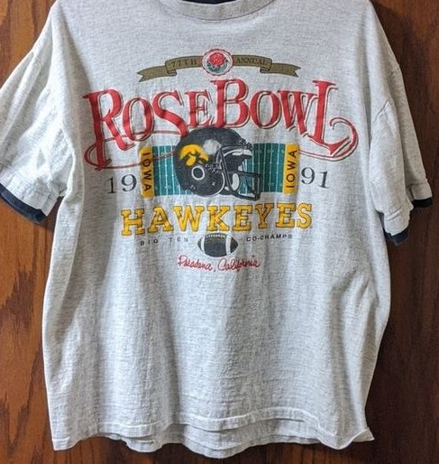 RoseBowl 1991 Hawkeyes Iowa Tee shirt Outfit, Shirt Outfit Idea