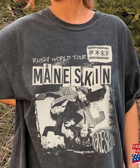 Vintage Maneskin Shirt Måneskin Band Music 2023 World Tour Tee, Shirt Outfit Idea