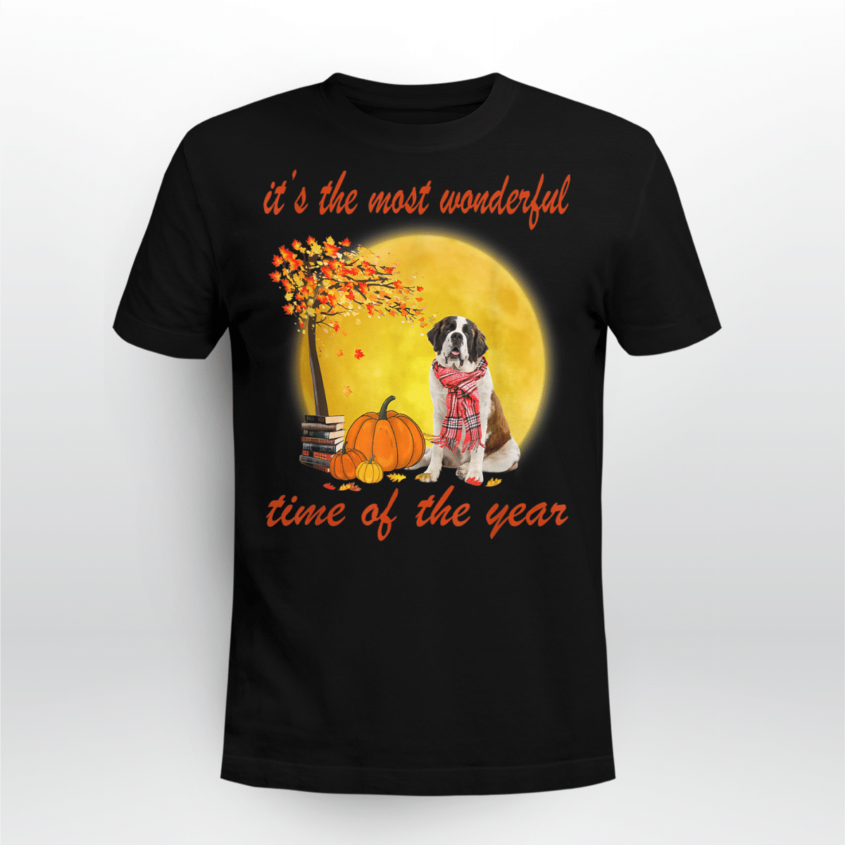 Saint Bernard Dog It’S The Most Wonderful Time Of The Year Shirt