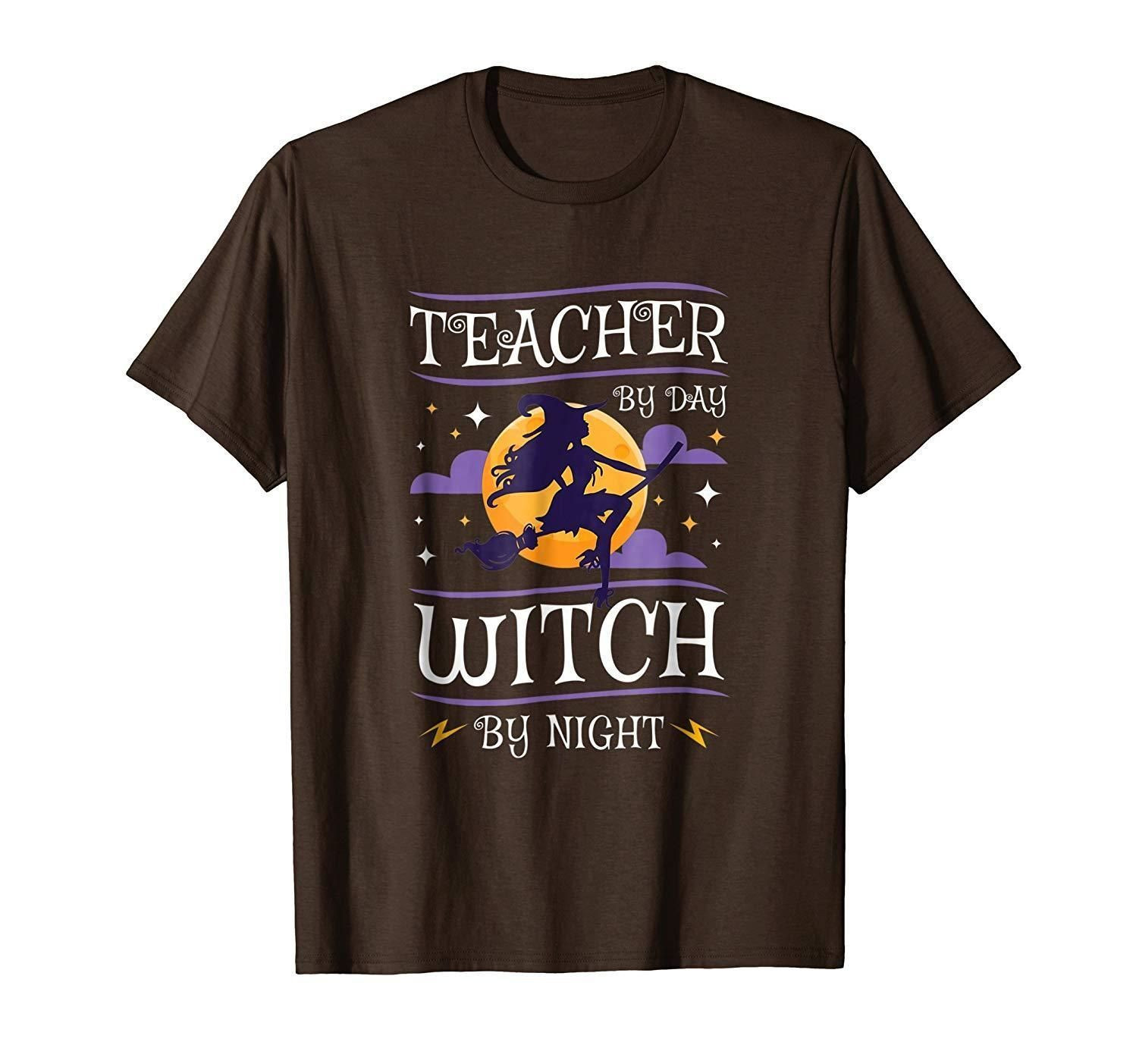 Teacher Halloween Shirt Teacher By Day Witch By Night Gift