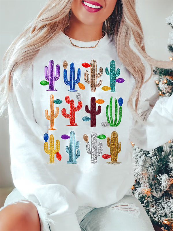 Colorful Cactus Sweatshirt