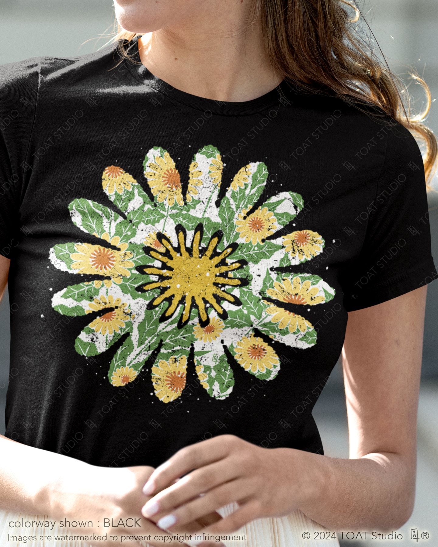 Daisy Unisex T-Shirt, Daisy Flower, Wildflower Shirt, Flower Pattern, Daisy Lover, EDC Electric Daisy Carnival, Plant Lady, Cottagecore