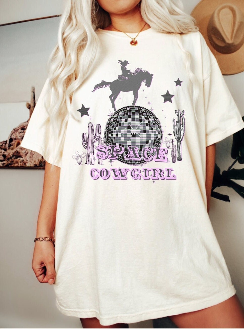 Space Cowgirl Shirt Space Cowgirl Outfit Texas Shirt Barbiecore Shirt Cowgirl Shirt Mystical Shirt Western Shirt Western Graphic Tee Rodeo