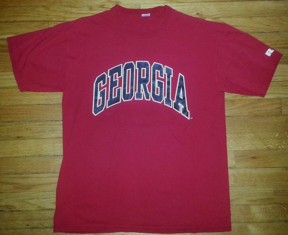 Russel Athletic Shirt Georgia Red Solid Black Letters S2154 Shirt