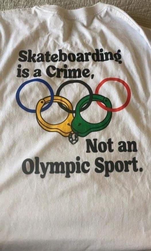 Skateboarding Is A Crime Not An Olympic Sport T-Shirt Outfit, Shirt Outfit Idea