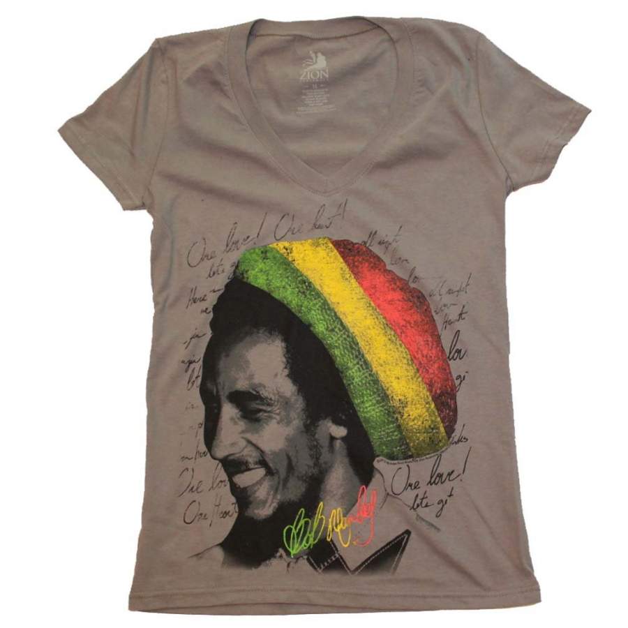 Bob Marley Rasta Tam V-Neck Junior’s Tee