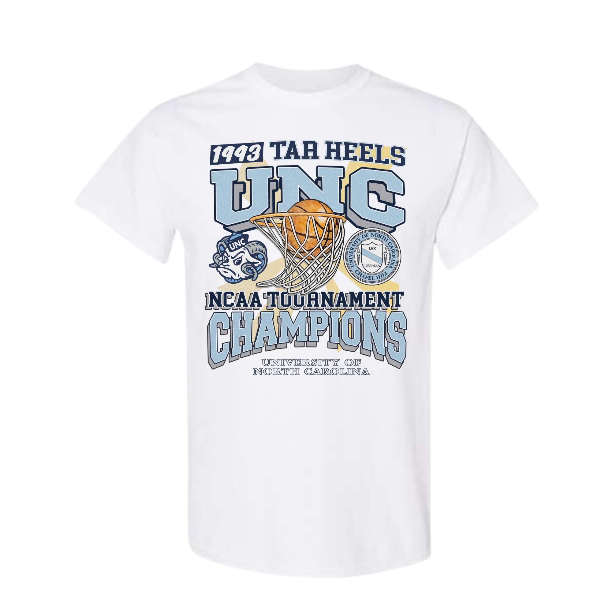 University Of North Carolina Tournament Champs NCAA T-Shirt, Full Color, Full Size Classic Cotton, Shirt Outfit Idea