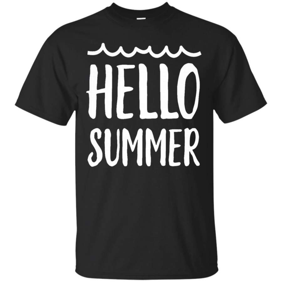 Cute hello summer vacation T-shirt teen girl boy funny gift